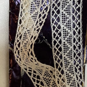 2 yds.of a 3/4&quot; dentelle antique coton métrage Français