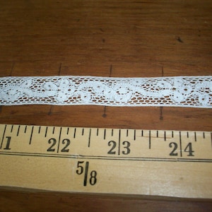 2 Meter 15 Zoll einer 5/8 Zoll antiken Spitze Französische Baumwolle