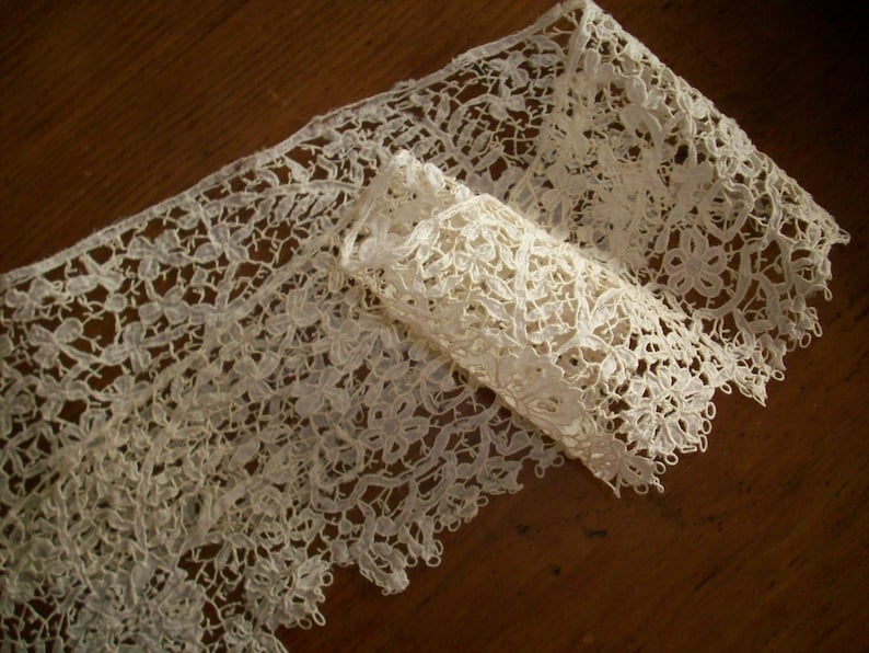 Antique hand done Carrickmacross lace