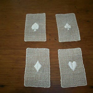 Cotton 1920s antique lace card applique/inset
