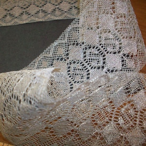 Metallic silver lace 1920s authentic
