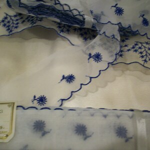 Vintage Hand Loom embroideries on cotton organdy beautiful patterns image 5