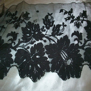 54&quot; hand done black blonde rare lace