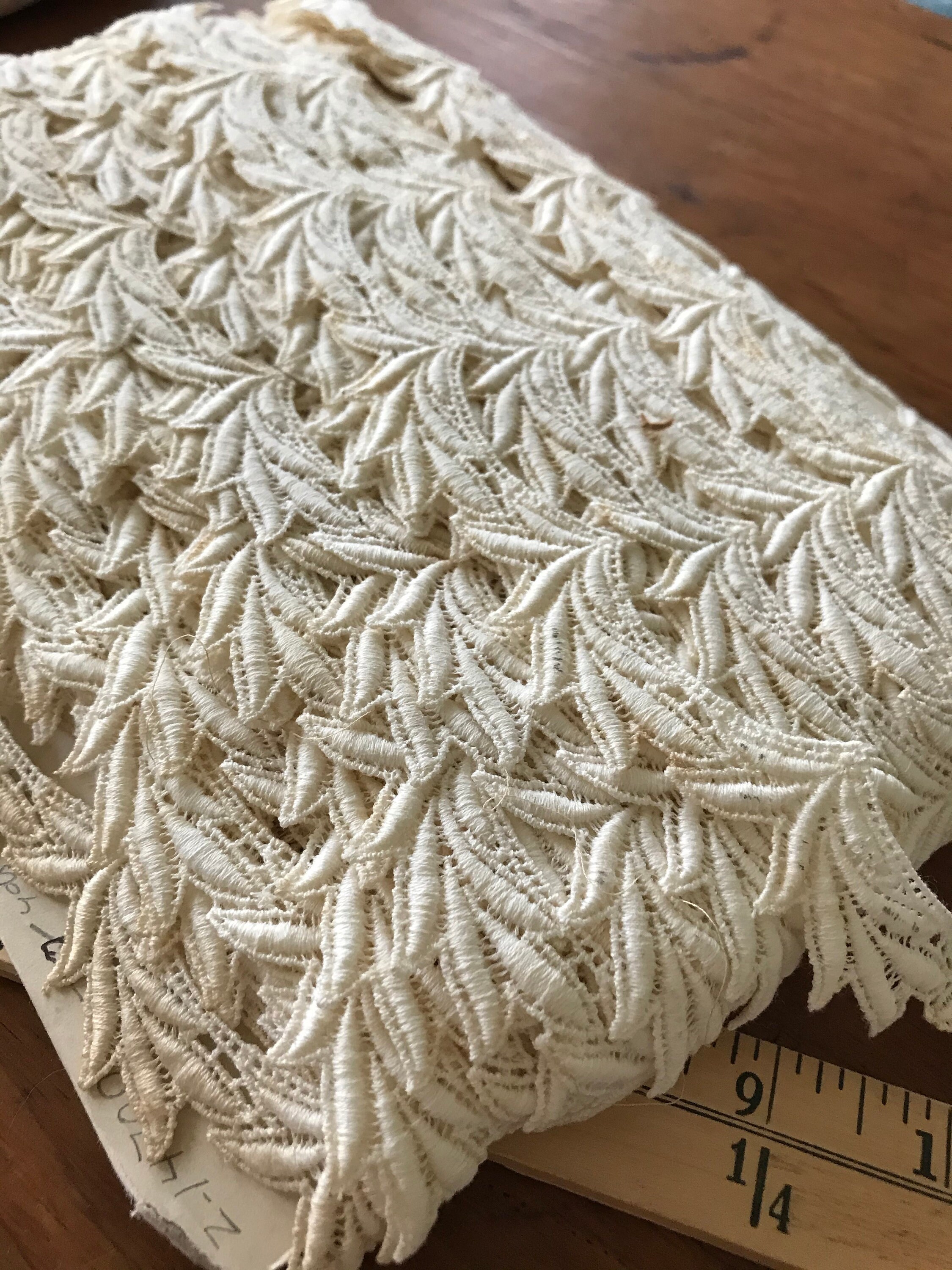 Cotton Antique Lace by the Yard or Roll Venise Lace Swiss Origin