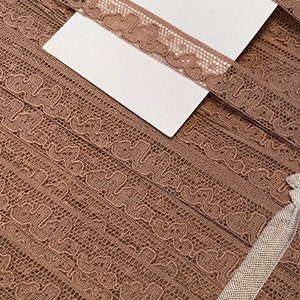 72 yards By the Bolt  French vintage wholesale this mocha color cotton lace alencon