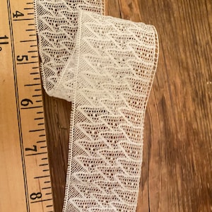 Renda antiga por jarda ou rolo branco francês 1920 jardas algodão puro em pequena escala