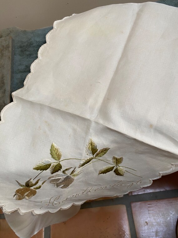 Divine handkerchief case of linen with embroidere… - image 7