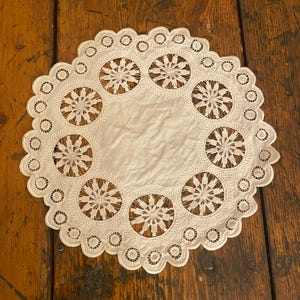 Antique Fine hand done lace doily