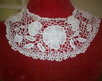 1800s antique hand done Irish Lace collar