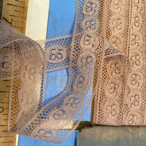 6 or 36 yds. soft mocha color cotton lace deco design retail or wholesale