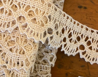 old hand done lace 1800s