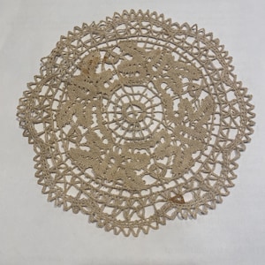 Antique Fine hand done lace linen doily