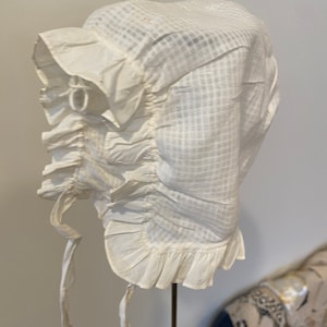 Antique hand done child&#39;s  bonnet 1800s
