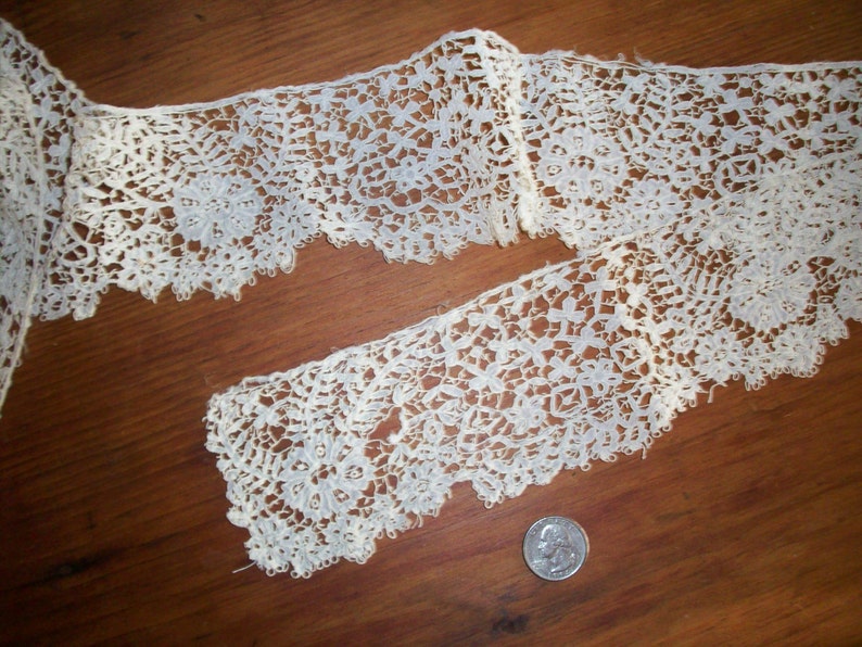 Antique hand done Carrickmacross lace