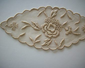 1920s antique net lace applique