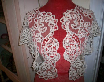 Antique lace collar hand done 1800s antique lace exquisite