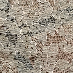 vintage French mocha cotton lace lovely design