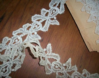 Antique lace  pure cotton vintage supplies ornate design