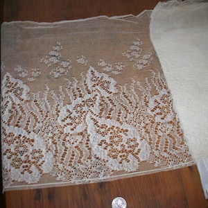 Antique lace french origin 1910 pure very fine cotton   vintage supplies