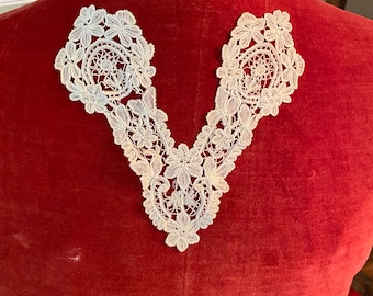 Collar de encaje antiguo 1800s encaje antiguo