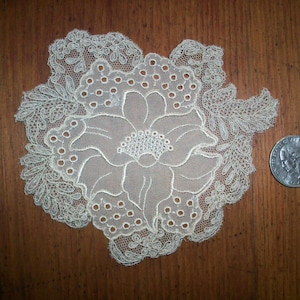 silk 1920s antique lace applique