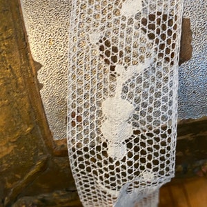 Antique lace by the yard Art Deco lace french  1920 yardage pure cotton