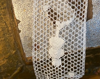 Antique lace by the yard Art Deco lace french  1920 yardage pure cotton