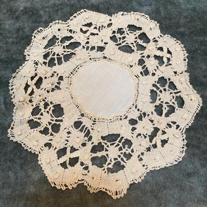 Antique Fine hand done lace doily