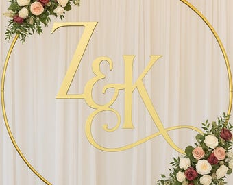 Wedding Monogram, Bride Groom Initials, Initials Backdrop Wood Sign, Couple Monogram, Monogram Wedding, Initials Monogram, Custom Initials