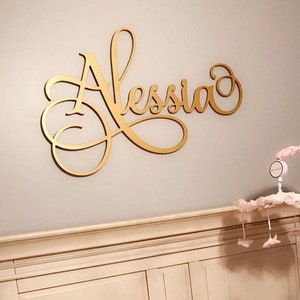 Girls Nursery Name Sign, Custom Baby Name Sign, Baby Name Decor, Personalized Nursery Sign, Baby Decor Wall Name Sign image 8