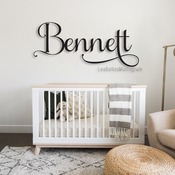 Over Crib Cursive Name Sign Etsy