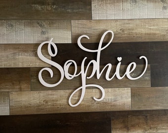 Baby Name Sign Cut Out, Personalized Nursery Decor, Wooden Letter Name, Above The Crib Sign, Large Custom Name Sign, Large Baby Name Sign