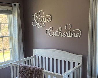 Large Baby Name Sign, Large Nursery Name Sign, Big Family Name Sign, Above Crib Name, Custom Wedding Sign, Cursive Name, Custom Sign