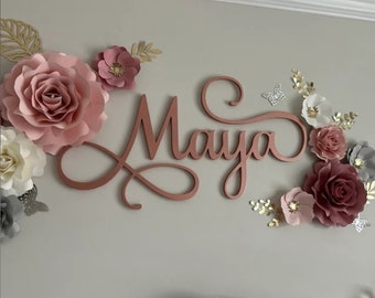 Custom Name Sign, 12" to 55" Wide, Nursery Name Sign, Wooden Name Sign, Baby Name Sign, Nursery name Sign, Wood Name Sign, Custom Name Sign