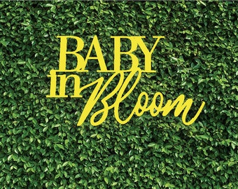 Baby in Bloom Sign | Wood Baby in Bloom Sign • Baby Shower Backdrop Sign • Baby Shower Decor • Mama to Be • Momma to Be Sign • Baby Shower