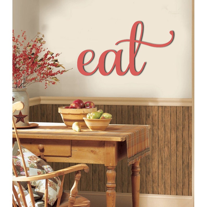 Wooden Eat Sign Kitchen Wall Decor Wood eat Etsy