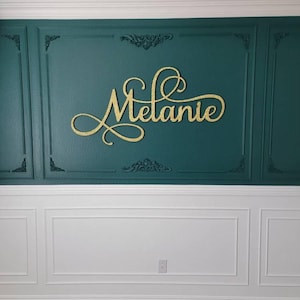 Name Sign for Nursery Baby Boy Girl Mila Scarlett Hudson Wooden Letters for the Wall Over Crib Decor Cutout Custom Personalized