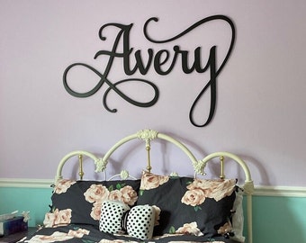 Custom Large Avery  Nursery Name Cutout Custom Wood Wall Name Sign Wall Hanging - Nursery Name Bedroom Decor - Toddler Name for Nursery