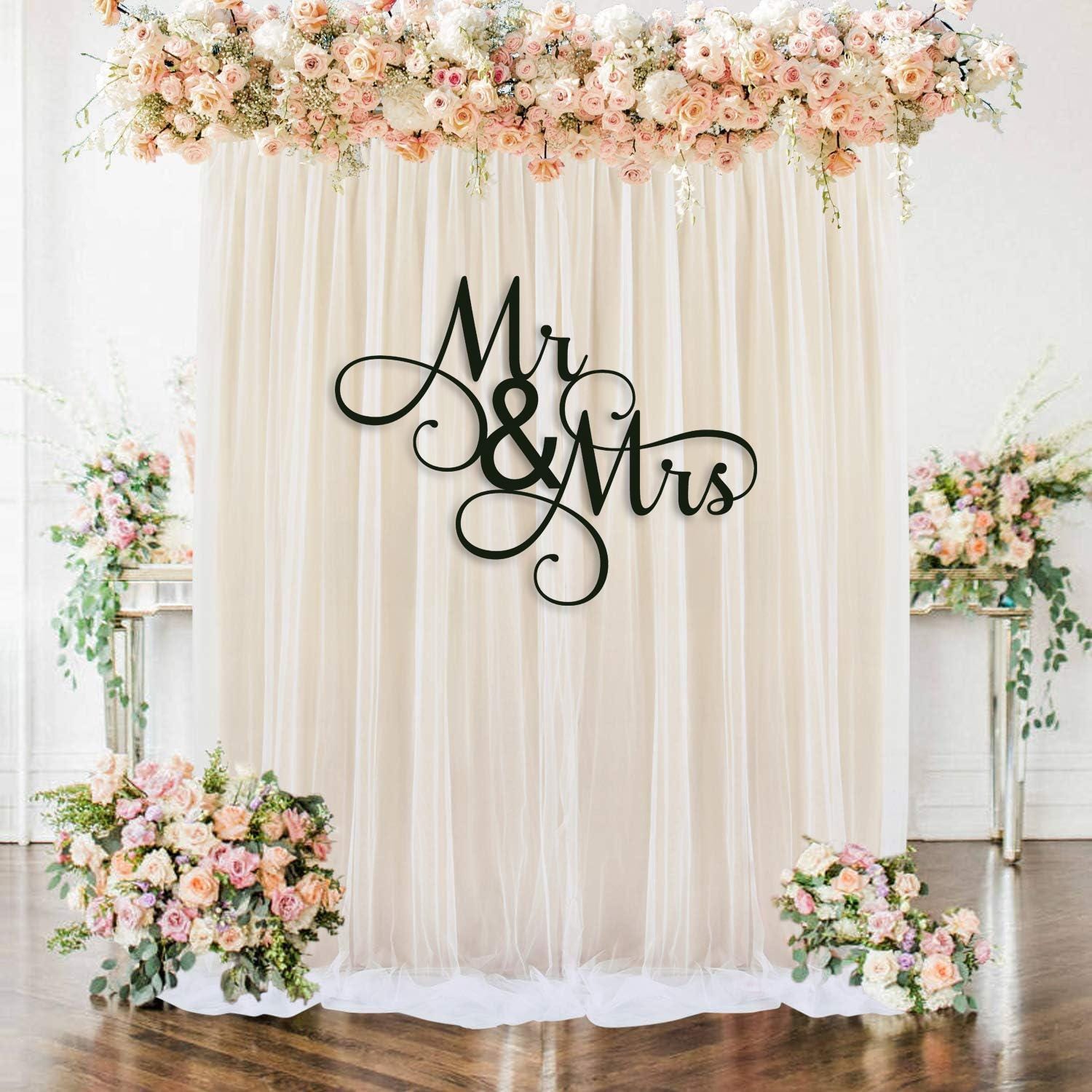 Mr & Mrs Wedding Sign, Wedding Centerpiece Top Table Sign, Wedding