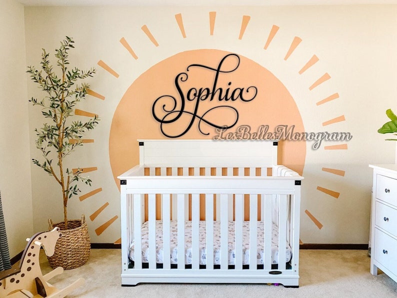 Nursery Name Sign Girl Boy Wooden Letters for Wall Decor Baby Etsy