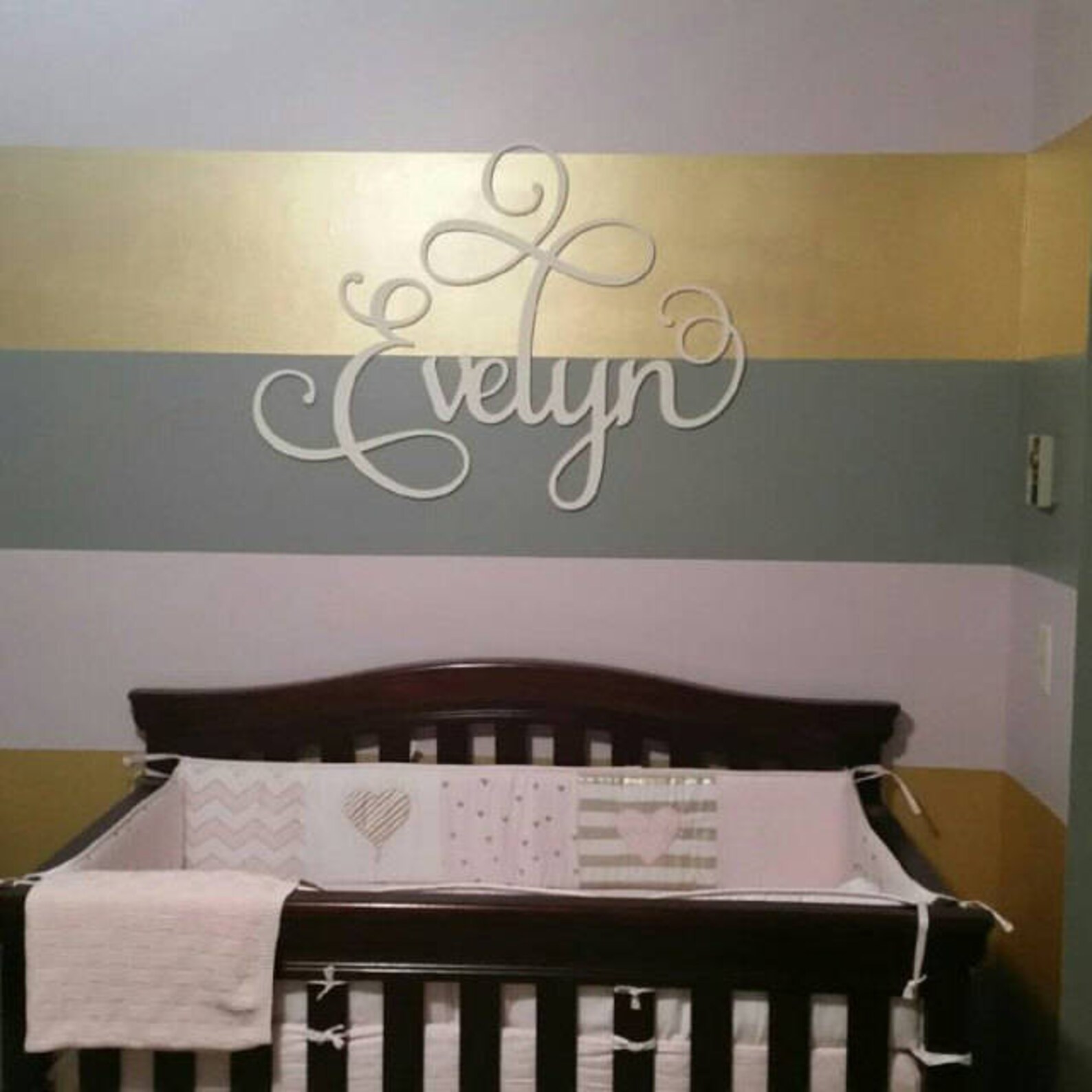Signe de nom de crèche pour bébé lettres pour chambre de Etsy