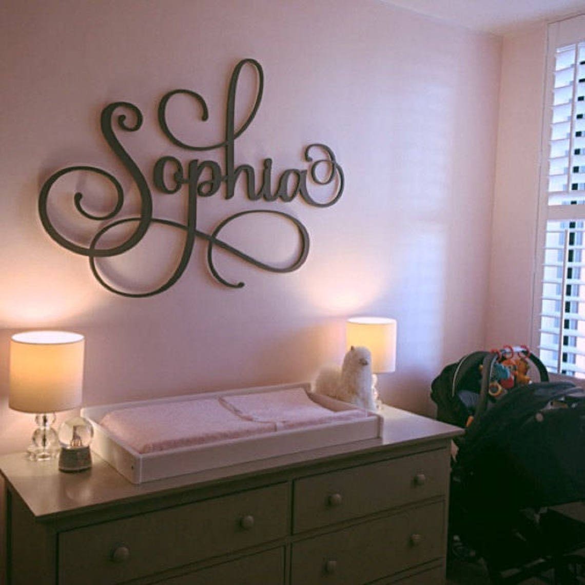 Signe de nom de crèche pour bébé lettres pour chambre de Etsy