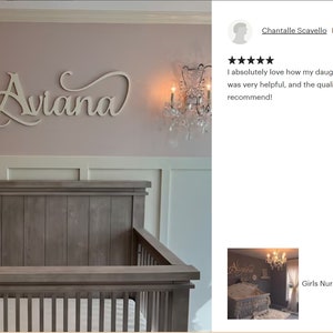 Girls Nursery Name Sign, Custom Baby Name Sign, Baby Name Decor, Personalized Nursery Sign, Baby Decor Wall Name Sign image 7
