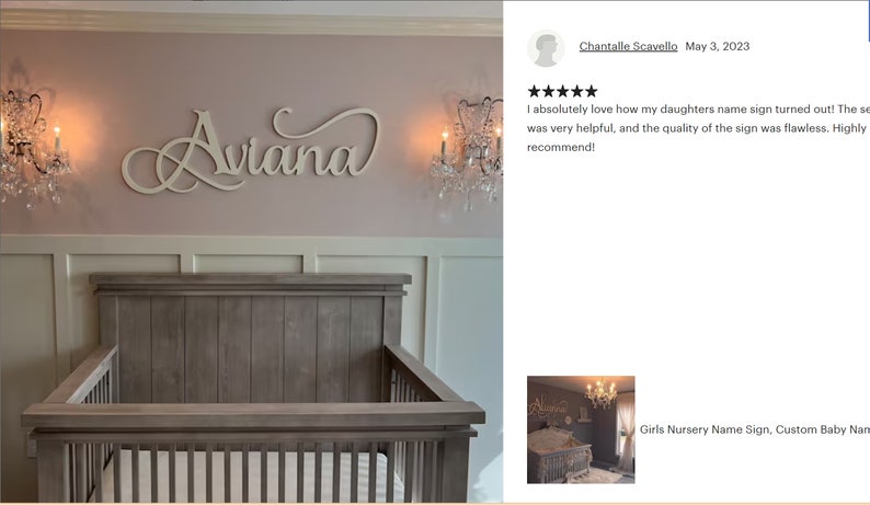 Girls Nursery Name Sign, Custom Baby Name Sign, Baby Name Decor, Personalized Nursery Sign, Baby Decor Wall Name Sign image 7