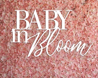 Baby Shower Wood Sign Backdrop Decor, Gender Reveal Baby Party, Mom To be Wood Sign Baby in Bloom, Custom Wood Sign for any occasion