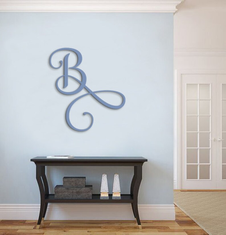 Wooden Initials Wood Monogram Letters Wood Wall Decor Etsy