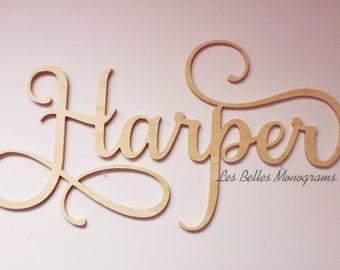Personalized Wooden Name Sign Wall Hanging Letters for Nursery or Bedroom - Wooden Wall Art - Custom Name Plaque Cut Out - Personalized Name