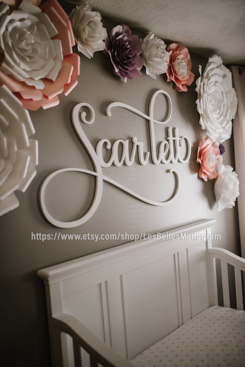 Wood Name Sign Cutout Wall Decor Wood Letters Wall Hanging Etsy