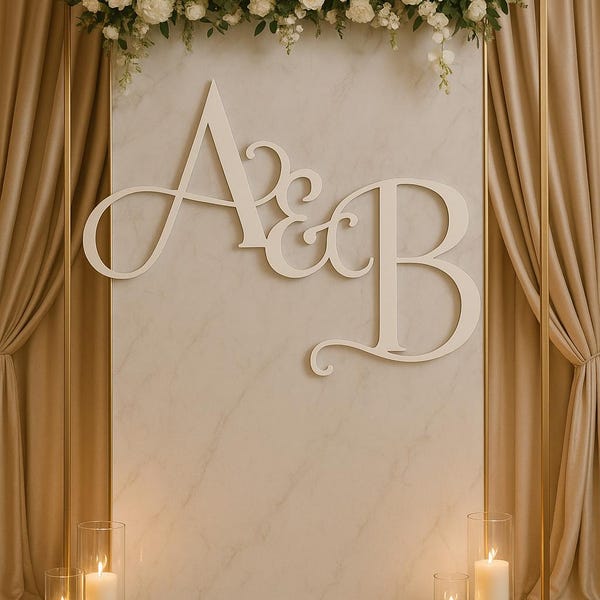 Wedding Initials Sign, Wedding Sign, initials sign, Wedding Initials, Initial Wedding Sign, Wood Initials for wall hanging, Couple Monogram
