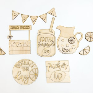 Fresh Lemonade Tiered Tray DIY Kit | Unfinished Paint Your Own